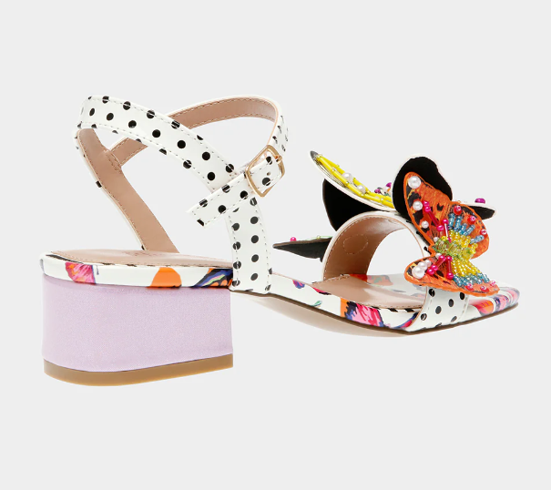 Lotty Butterfly Heel- White