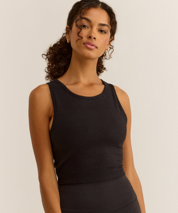 Count Me In Rib Tank- Black - M