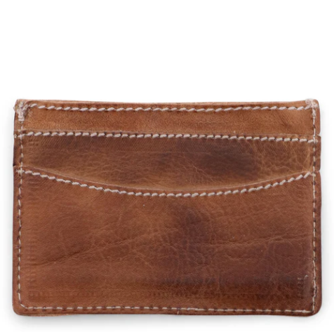 Tan Rustic Chuck Compact Card Wallet