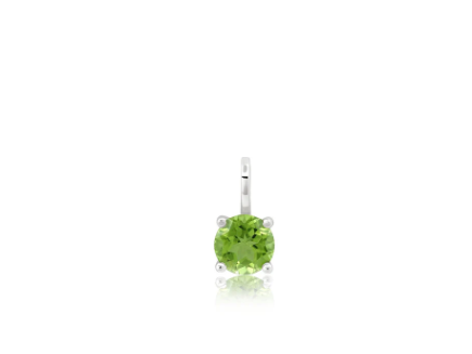 August Birthstone Charm Necklace Pure Platinum