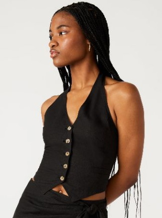 Wolfe Halter Top - Blk - Med