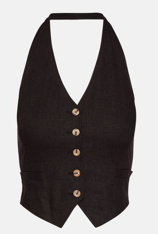 Wolfe Halter Top - Blk