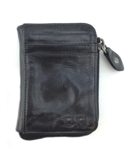 Carrie Card Leather Wallet Black Lux