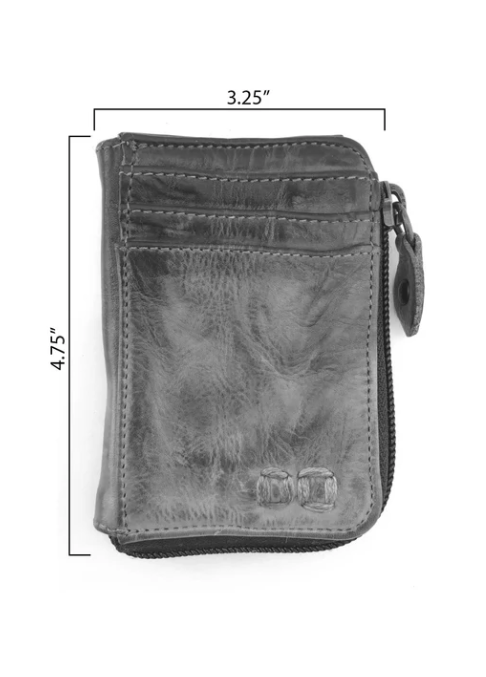 Carrie Card Leather Wallet Black Lux