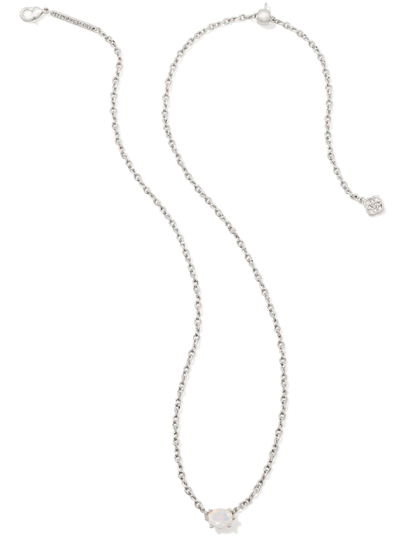 Cailin Crystal Pendant Necklace Silver Champagne Opal Crystal