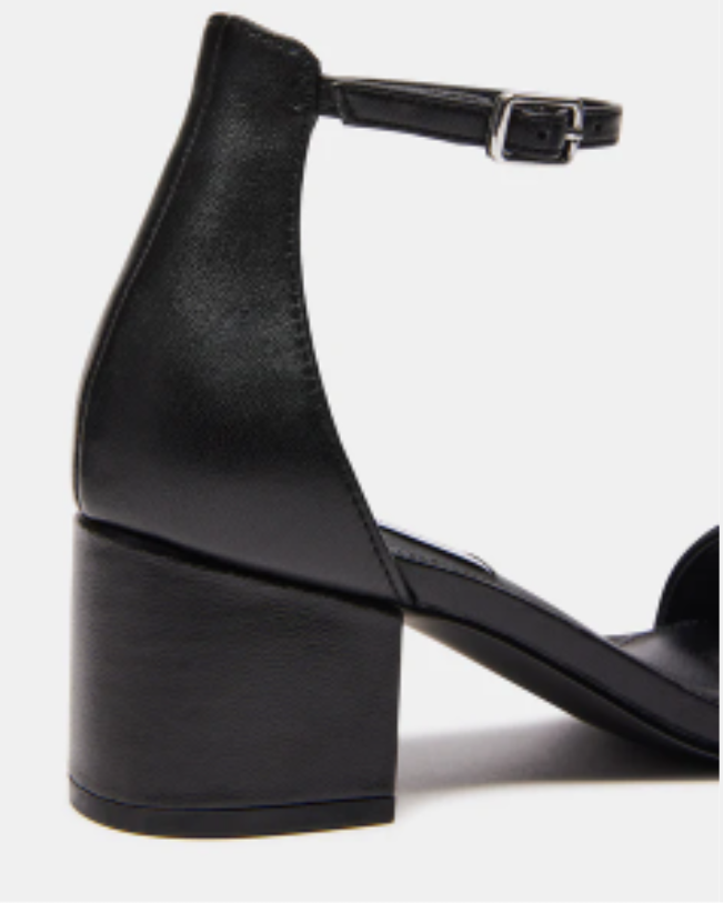 Irenee Heel - Black Leather