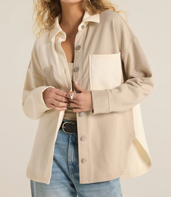All Day Colorblock Jacket - Sea Salt - Med