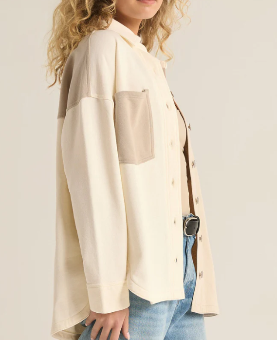 All Day Colorblock Jacket - Sea Salt