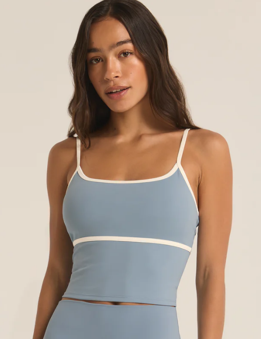 High Contrast Tank - Light Denim - Sm