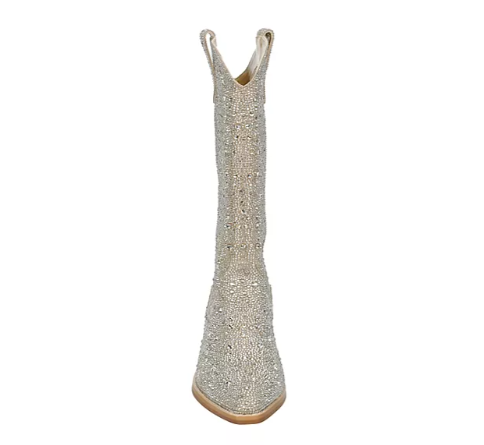 Redford Rhinestone Western Boot- Gold