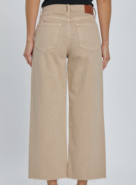 Nori Khaki Clean Cropped Wide Leg