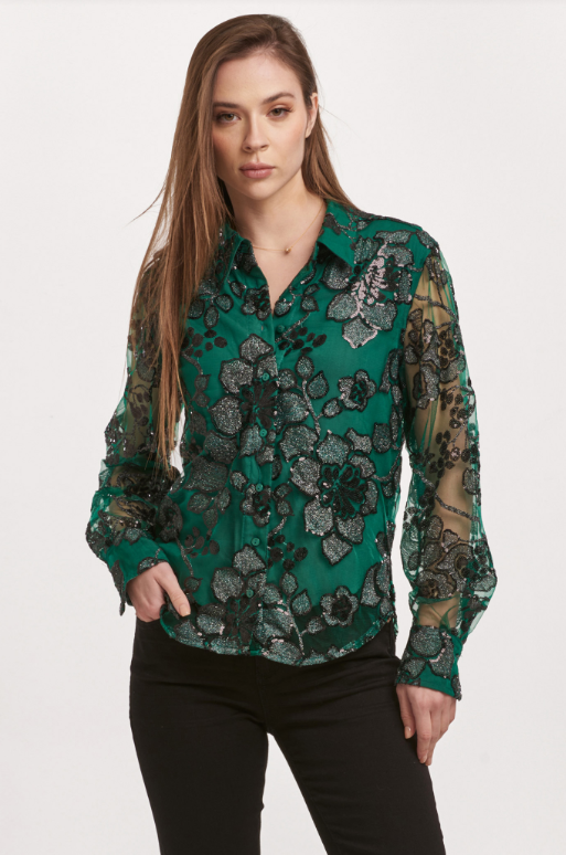 Gaia Top- Emerald Gardenia