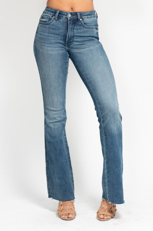 Mr Tummy Control Vintage Wash Cut Hem Flare - 9 (29)