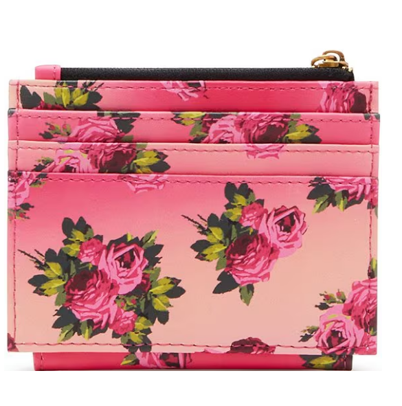 Bifold Wallet- Leopard Floral Pink Multi