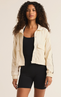 On Track Nylon Jacket- Sandstone