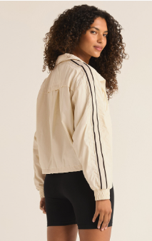 On Track Nylon Jacket- Sandstone - S