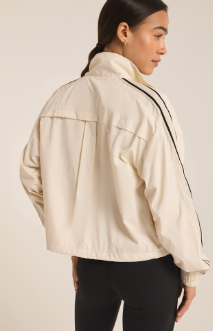 On Track Nylon Jacket- Sandstone - S
