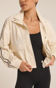 On Track Nylon Jacket- Sandstone - S