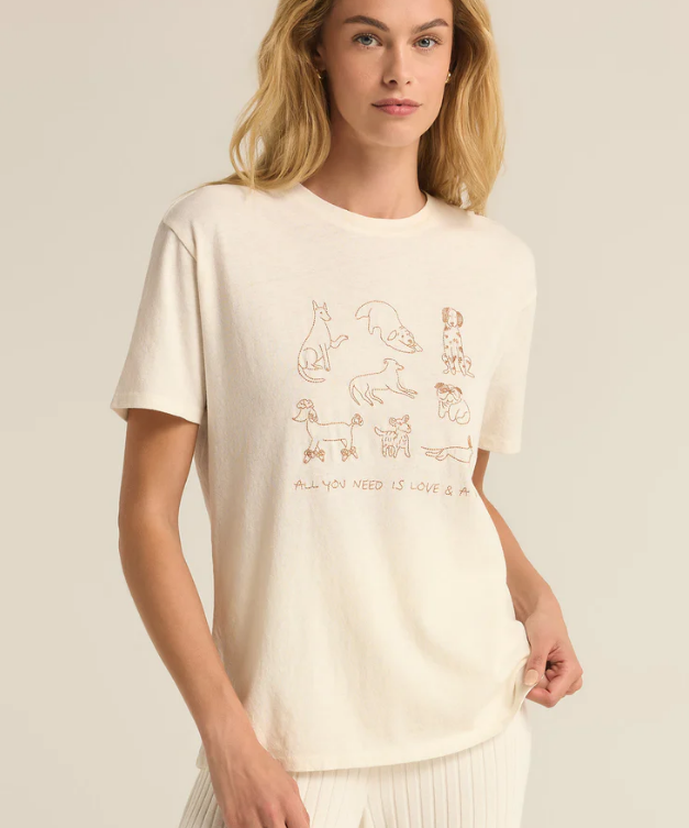 Love & Dog Pacific Tee- Sea Salt - S