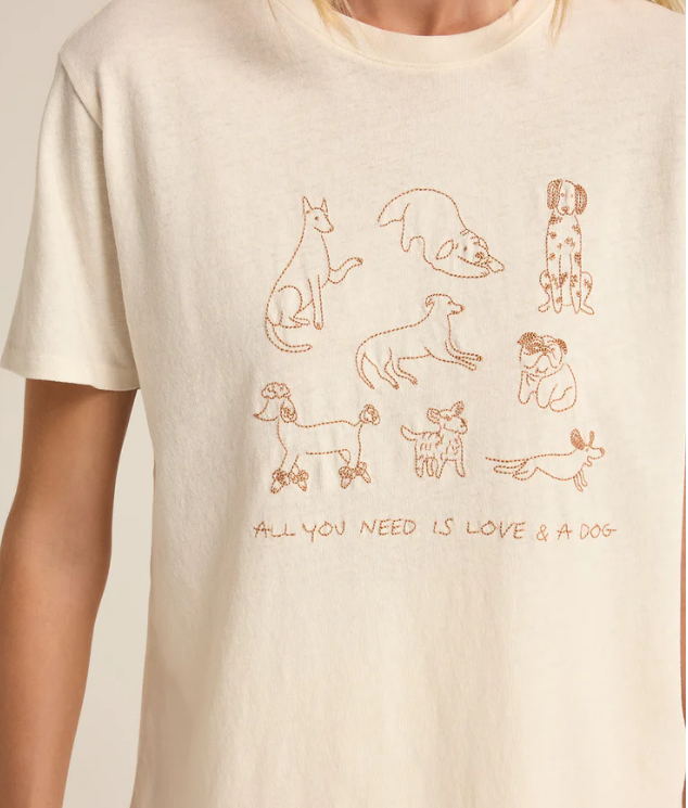 Love & Dog Pacific Tee- Sea Salt