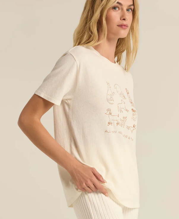 Love & Dog Pacific Tee- Sea Salt - Xs
