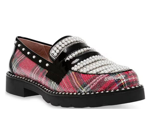 Darian Plaid Loafer - Red