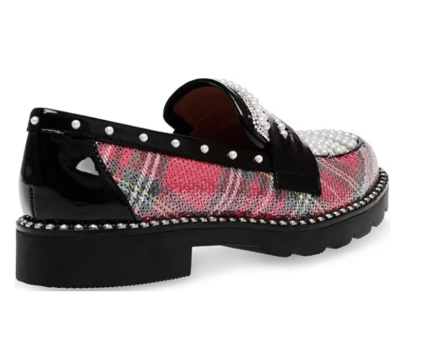 Darian Plaid Loafer - Red - 7