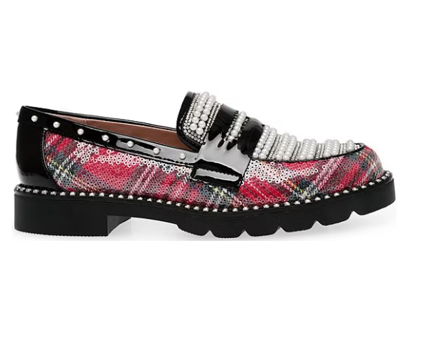 Darian Plaid Loafer - Red - 7