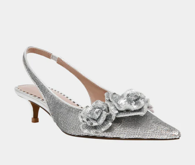 Aurorra Kitten Heel -Silver