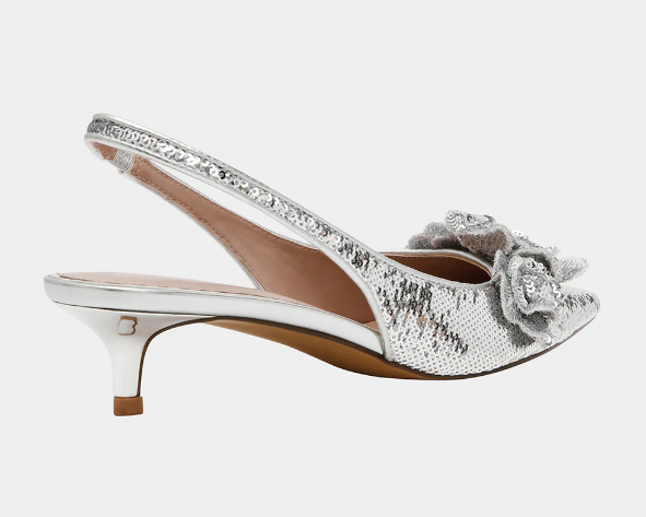 Aurorra Kitten Heel -Silver
