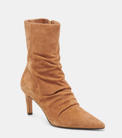 Fernly Heel Boot - Pecan Suede