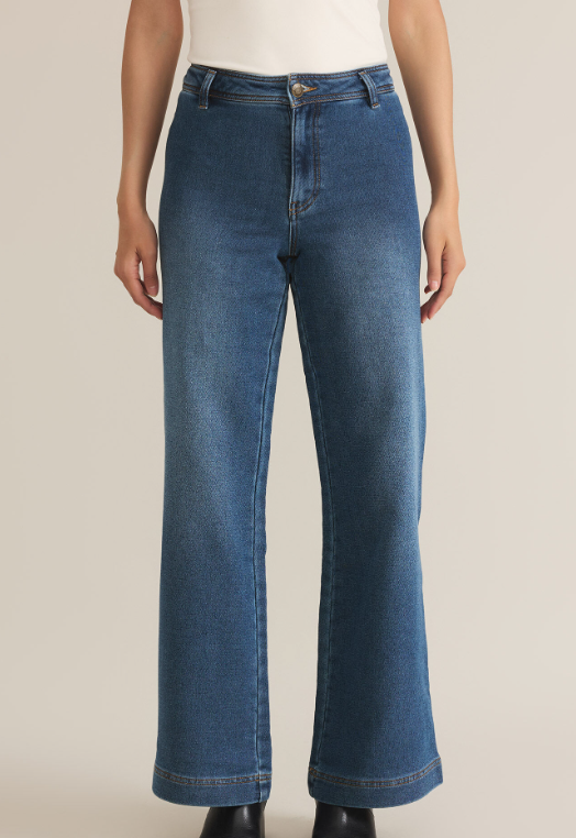 Rilynn Wide leg Denim Trouser- Vintage Indigo - 29