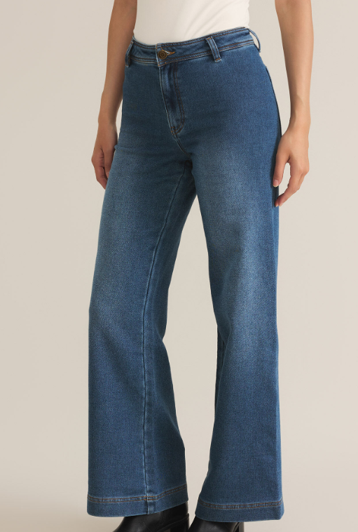 Rilynn Wide leg Denim Trouser- Vintage Indigo