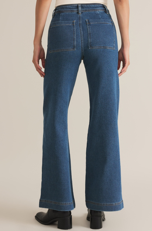 Rilynn Wide leg Denim Trouser- Vintage Indigo - 25