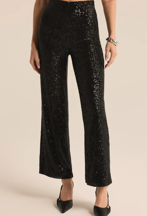 Skylar Sequin Pant - Black - Med