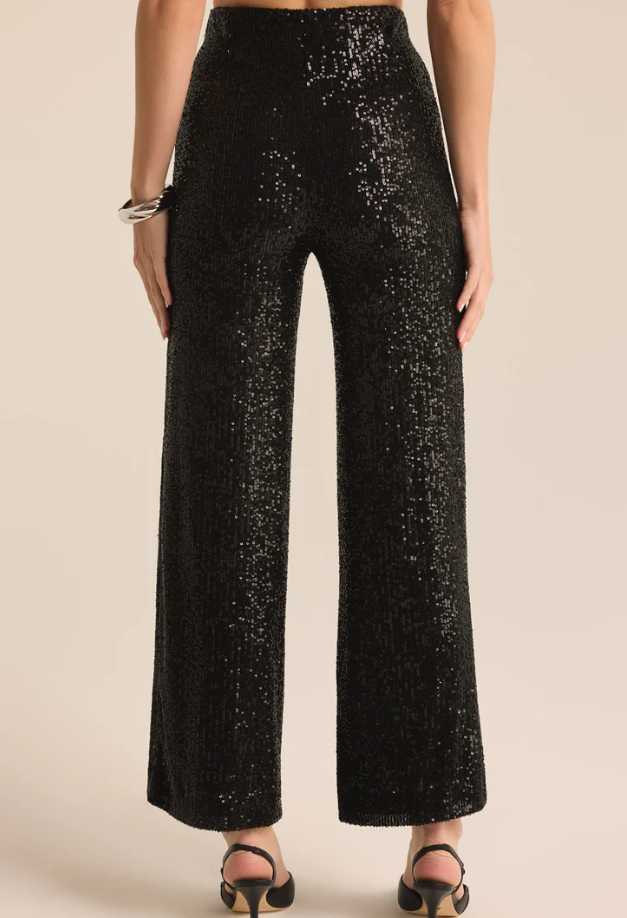 Skylar Sequin Pant - Black - Xs