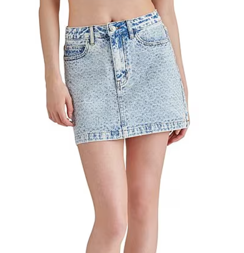 Beck Rhinestone Denim Skirt - Lt - 6