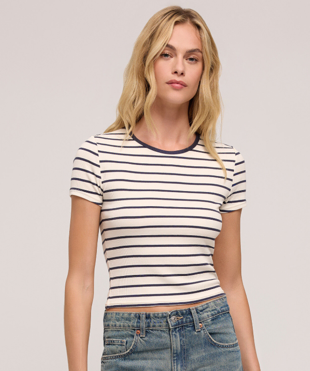 Saxton Striped Tee- Supernova - L