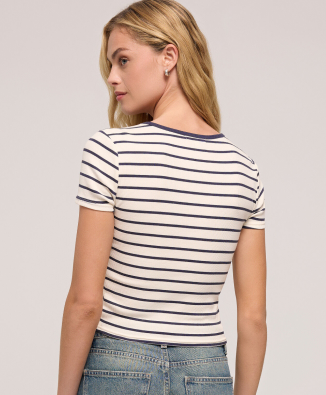 Saxton Striped Tee- Supernova