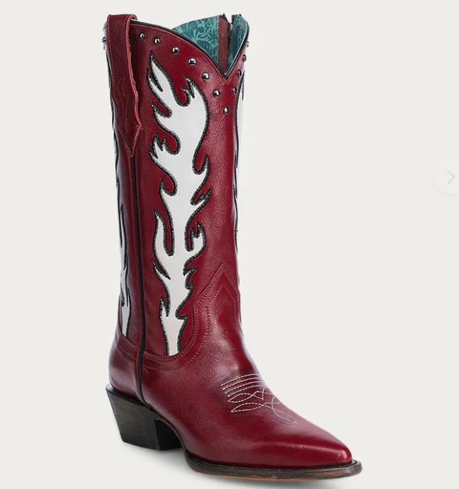 Ld Red Embroidery & Studs & Overlay - 8.5