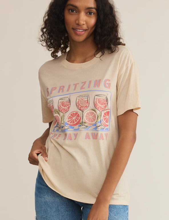 Spritz Boyfriend Tee - Sandshell