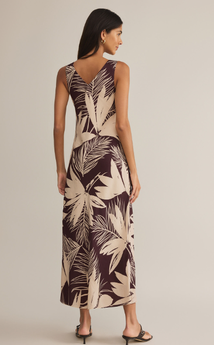 Hana Palmera Maxi Dress- Lava Rock