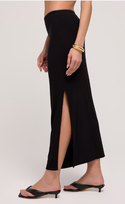 Jalen Midi Skirt- Black