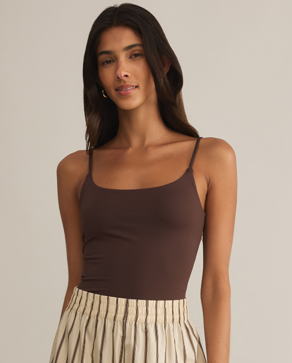 Luxe Smooth Jersey Bodysuit- Lava Rock - M