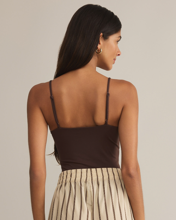 Luxe Smooth Jersey Bodysuit- Lava Rock - Xs