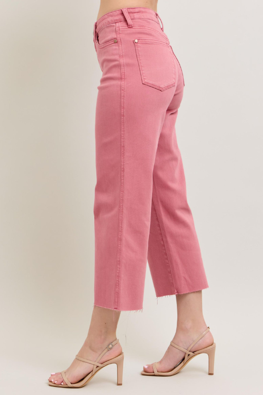 Rose HW Frayed Crop Jean