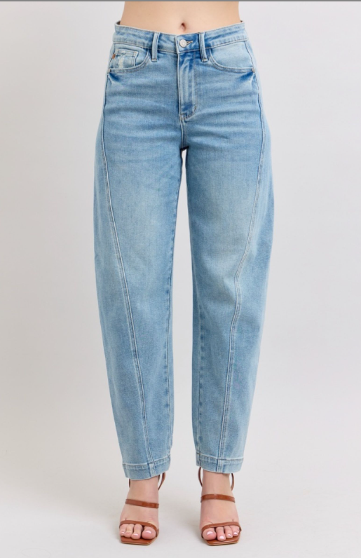 Hw Side Panel Barrel Leg Jean