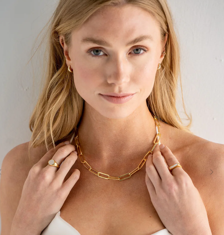 Chunky Paperclip Necklace - GOLD