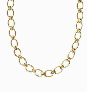 Chunky Oval Necklace - Gold