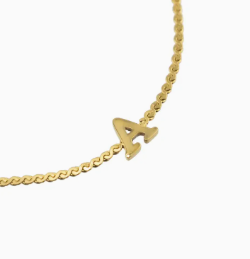 Waterproof Dainty Initial Bracelet